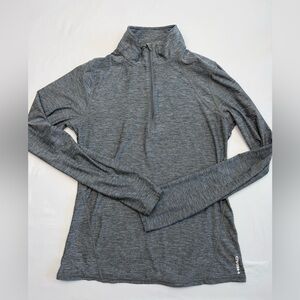 HEAD Gray Activewear Quarter Zip Long Sleeve Workout Top  Small